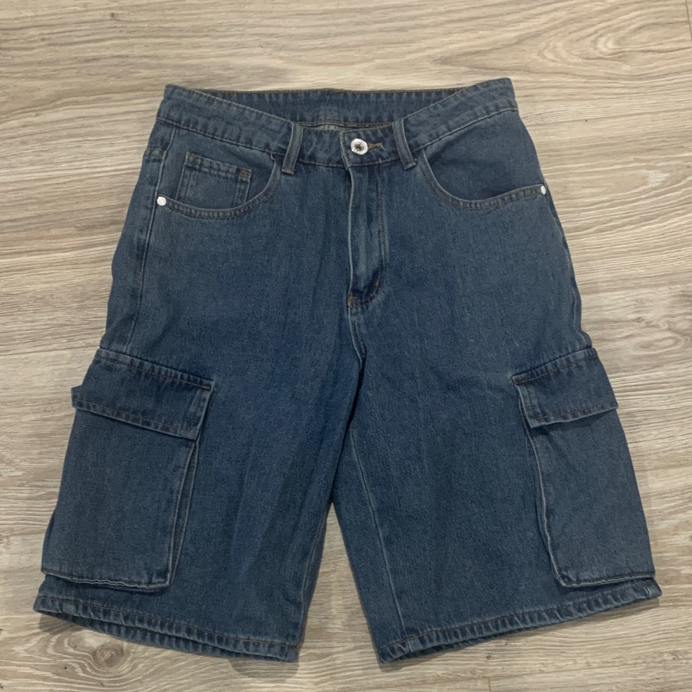 SHEIN Dark Blue Cargo Shorts for Men
